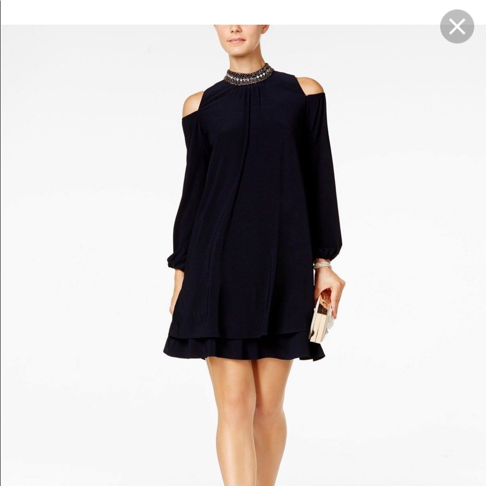 SIZE 16 XSCAPE Navy Blue Cocktail Dress
